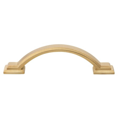 Gliderite Hardware 3 in. Center to Center Satin Gold Arched Square Cabinet Pull - 4355-SG, 5PK 4355-SG-5
